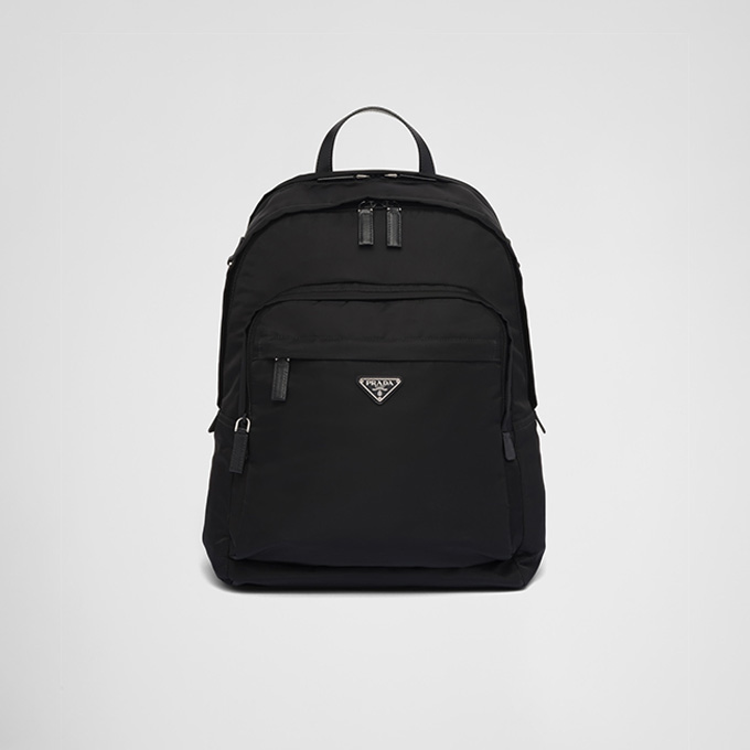 9a+ prada re-nylon and saffiano leather backpack
